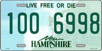 NH license plate 1006998