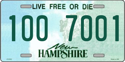 NH license plate 1007001