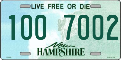 NH license plate 1007002