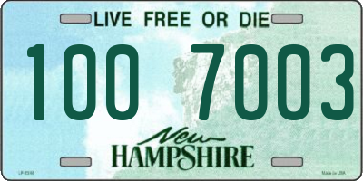 NH license plate 1007003