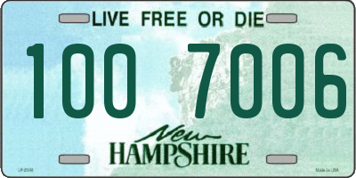 NH license plate 1007006