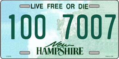 NH license plate 1007007