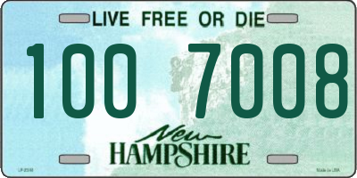 NH license plate 1007008