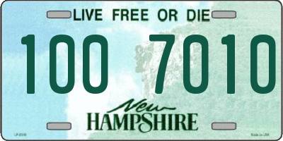 NH license plate 1007010