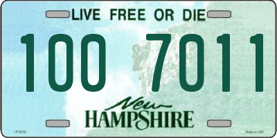 NH license plate 1007011