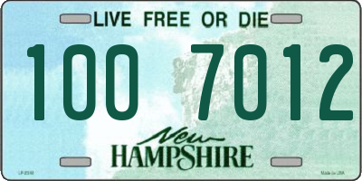 NH license plate 1007012