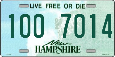 NH license plate 1007014