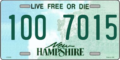 NH license plate 1007015