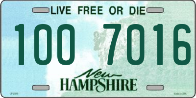 NH license plate 1007016