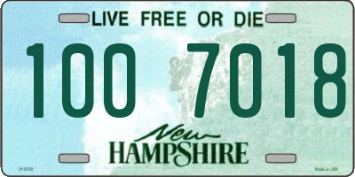 NH license plate 1007018