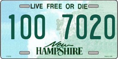 NH license plate 1007020