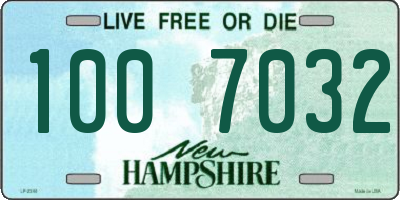 NH license plate 1007032