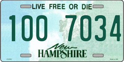 NH license plate 1007034