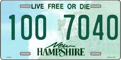 NH license plate 1007040