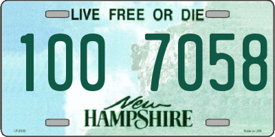 NH license plate 1007058