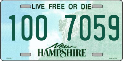 NH license plate 1007059