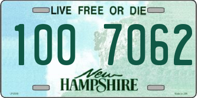 NH license plate 1007062