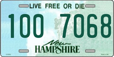 NH license plate 1007068