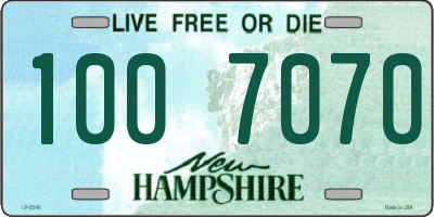 NH license plate 1007070