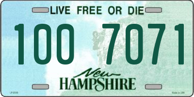 NH license plate 1007071