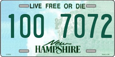 NH license plate 1007072