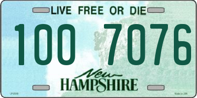 NH license plate 1007076