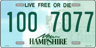 NH license plate 1007077