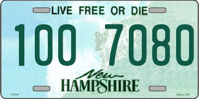 NH license plate 1007080