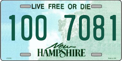 NH license plate 1007081