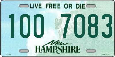 NH license plate 1007083