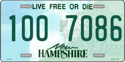 NH license plate 1007086