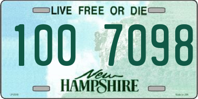 NH license plate 1007098