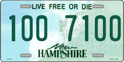 NH license plate 1007100