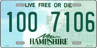 NH license plate 1007106