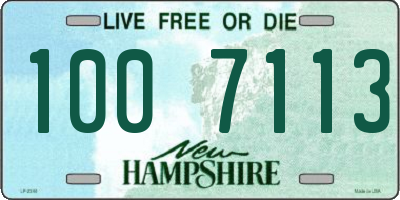 NH license plate 1007113