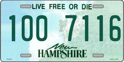 NH license plate 1007116