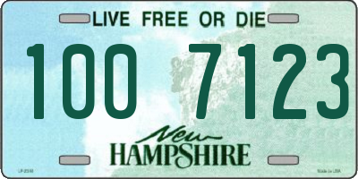 NH license plate 1007123