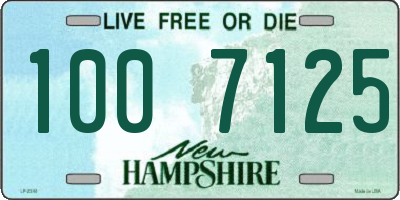 NH license plate 1007125