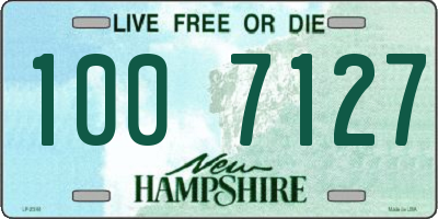 NH license plate 1007127