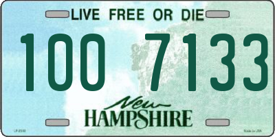 NH license plate 1007133