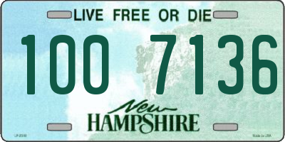 NH license plate 1007136