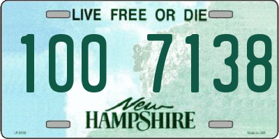 NH license plate 1007138