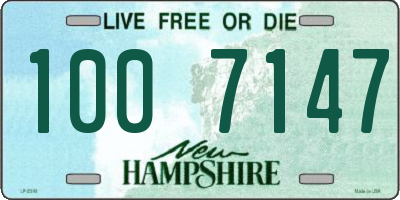 NH license plate 1007147