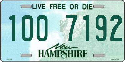 NH license plate 1007192