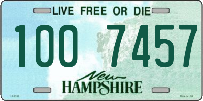 NH license plate 1007457