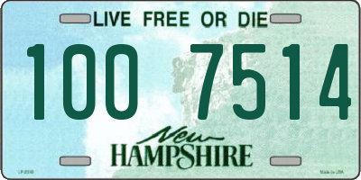 NH license plate 1007514