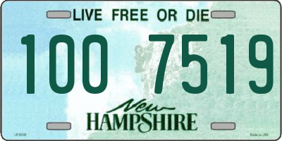 NH license plate 1007519