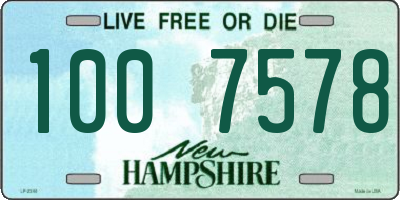 NH license plate 1007578