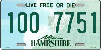 NH license plate 1007751