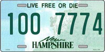 NH license plate 1007774